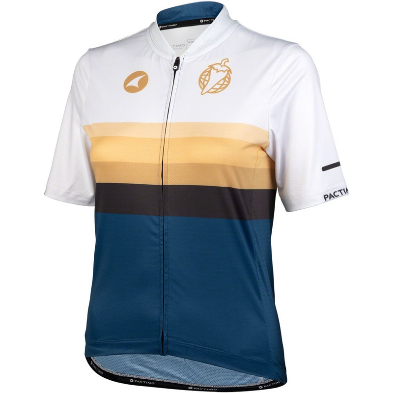 Salsa Latitude Women’s Jersey – White Navy Blue Black  w/ Stripes X-Large
