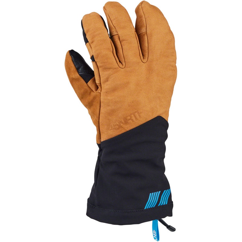 45NRTH 2024 Sturmfist 4 LTR Leather Gloves – Tan/Black, Lobster Style X-Small Tan/Black Unisex