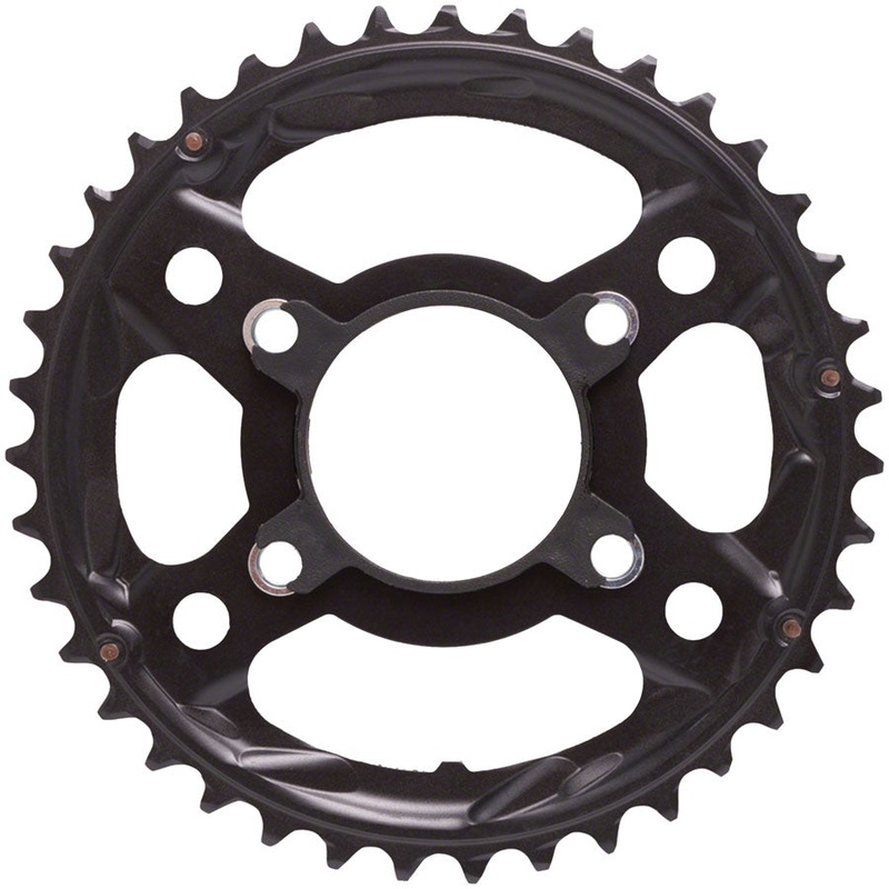 Shimano Tiagra FC-4703 10-Speed Chainring – 39t, Asymmetric 110/74 BCD, Black, with Nut and Holder