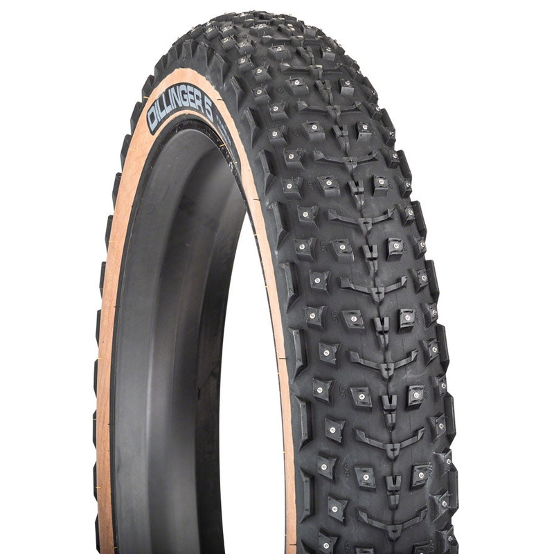 45NRTH Dillinger 5 Tire – 27.5 x 4.5, Tubeless, Folding, 60tpi, 252 Concave Carbide Aluminum Studs